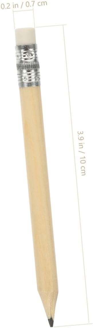 VILLCASE 100pcs Half Pencils Eraser Short Writing Pencils Mini Golf Bulk for Artists