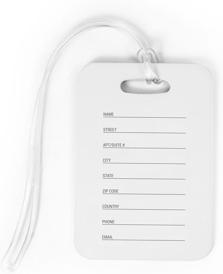 ChalkTalkSPORTS Golf Luggage & Bag Tag | Personalized Crossed Golf Clubs | Standard Lines on Back | Small | Black/Gray