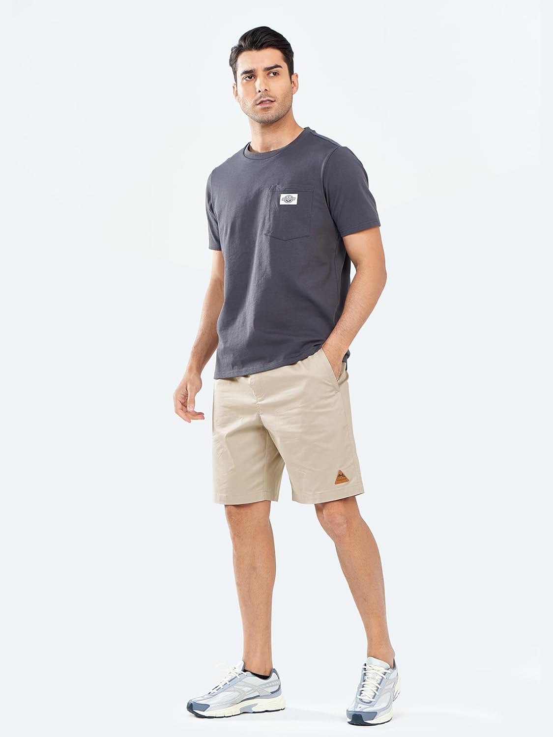 NORTHYARD Mens Casual Shorts-Cotton 9" Golf Hiking Drawstring Elastic Waist Work Shorts with Zipper Pockets