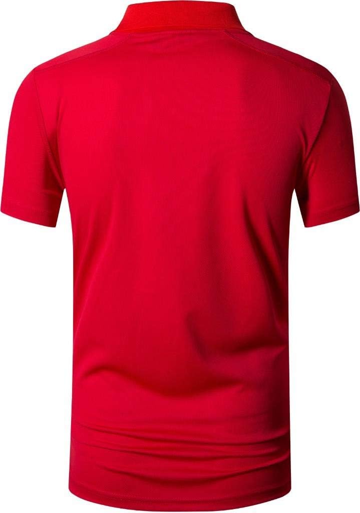 jeansian Men's Sport Outdoor Quick Dry Fit Short Sleeves Polo Tee Shirt Tshirt T-Shirt Tops Golf Tennis Bowling LSL195