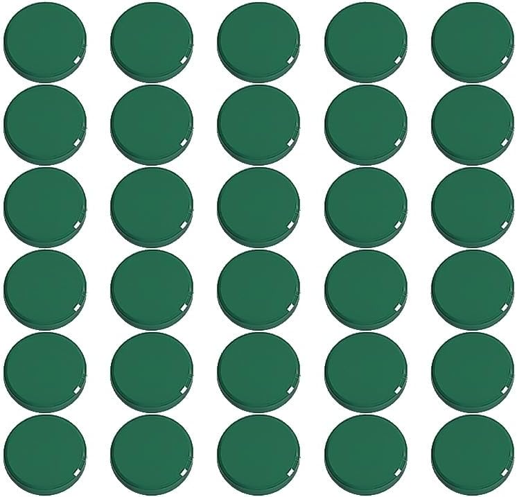 Qualsen Refrigerator Magnets - 30pcs Strong Mini Magnets for Fridge, Whiteboard, Locker & Kitchen - Cute Forest Green Magnets