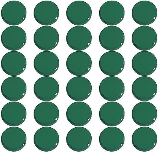 Qualsen Refrigerator Magnets - 30pcs Strong Mini Magnets for Fridge, Whiteboard, Locker & Kitchen - Cute Forest Green Magnets