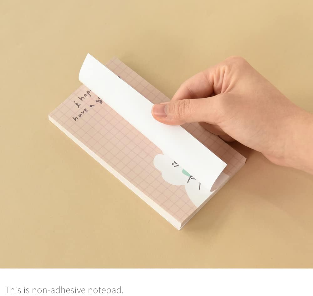 Monolike Memopad Storytown Afternoon B SET - 4 Packs, 4 Different Designs, 80 Sheets Per Pad, Total 320 Sheets, Note pads, Writing pads, 80x148mm