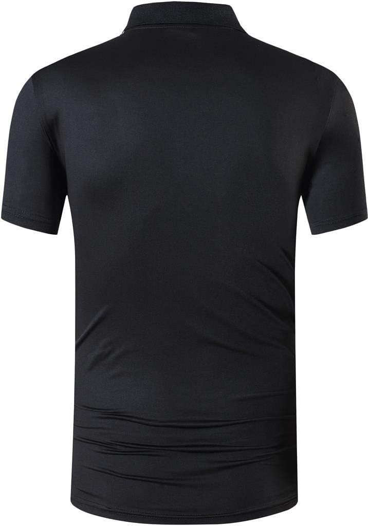 jeansian Men's Sport Outdoor Quick Dry Fit Short Sleeves Polo Tee Shirt Tshirt T-Shirt Tops Golf Tennis Bowling LSL195