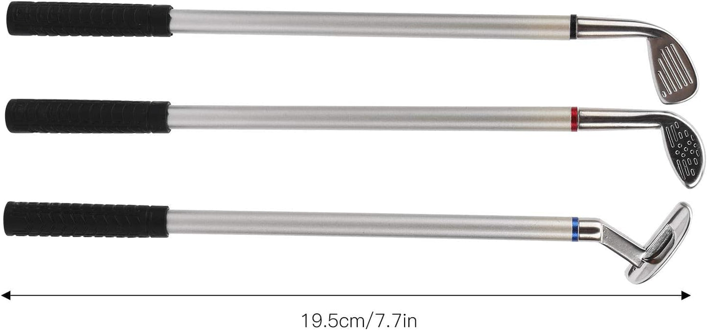 Mini Golf Club Putter Ballpoint Pen Set in Gift Box for Golfers, Desktop Decoration, School Supply, and Golf Accessories Combo