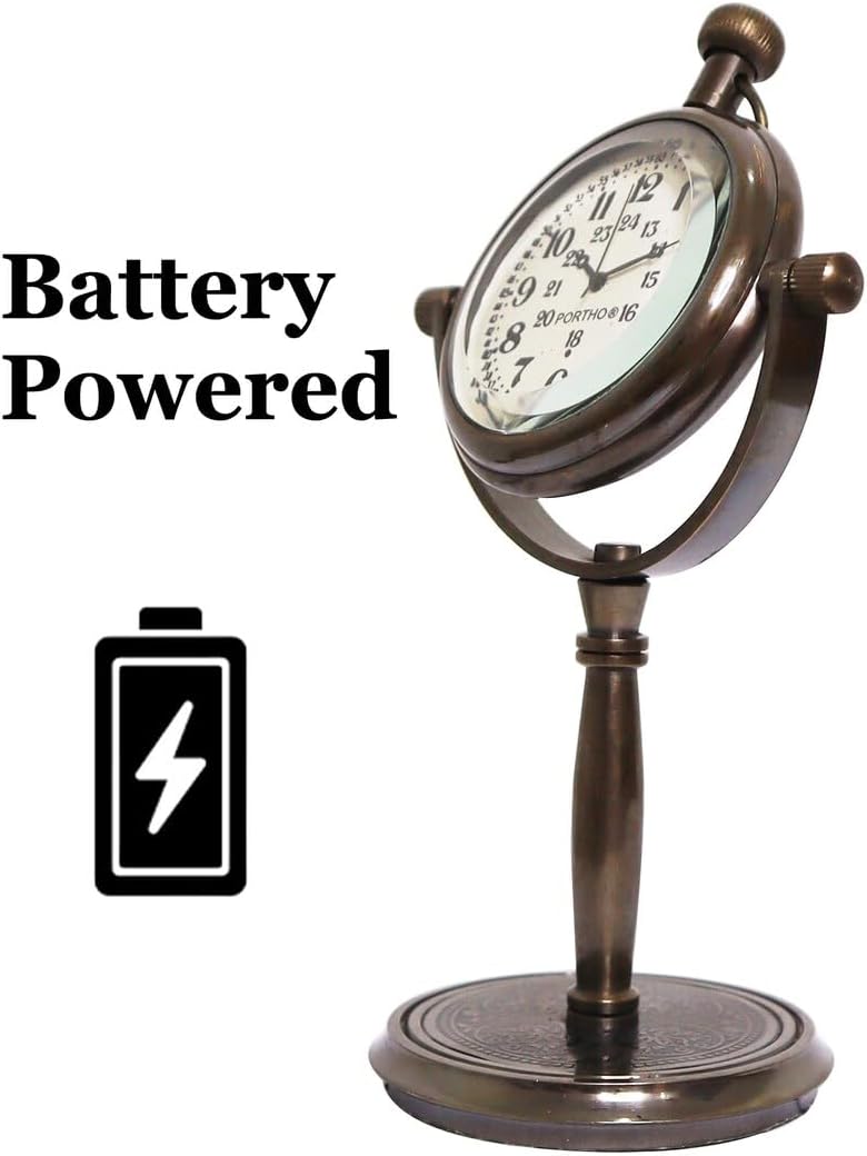 Personalized Anniversary Desk Clock Gift – Customizable Bronze Luxury Office Decor, Traditional Engraved Gift for Men & Women, Gift for Couples, Wedding Gift for Spouse