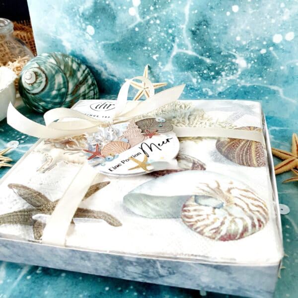 Lapoo Cutting Die for Scrapbooking, 3D Backgrounds Frame New Cutting Dies DIY Album Card Making Decor Paper Craft Metal Die Cuts Party Decorations (Whelk Sea 3.9 x 3 in)