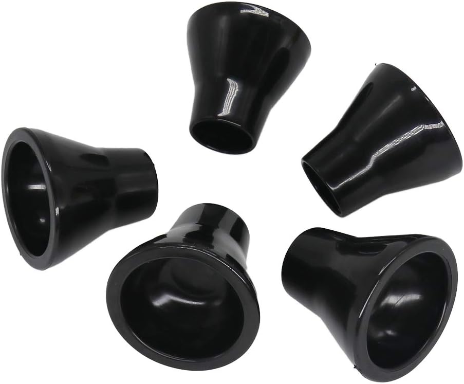 HISTAR 5Pcs Golf Ball Pick Up Retriever Putter Grip Finger Rubber Picker Tool Black