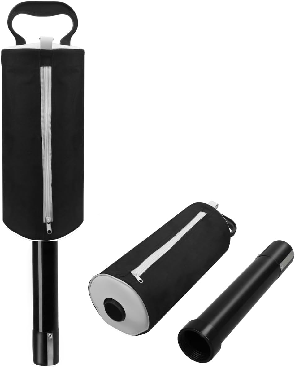 HOW TRUE Golf Ball Retriever, Portable Shag Bag Golf Ball Pick Up with Removable Plastic Tube, Pocket Shagger Storage