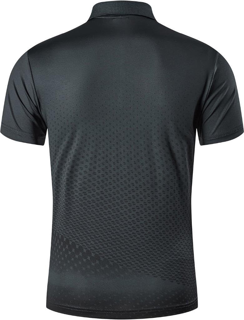 jeansian Men's Sport Outdoor Quick Dry Fit Short Sleeves Polo Tee Shirt Tshirt T-Shirt Tops Golf Tennis Bowling LSL195
