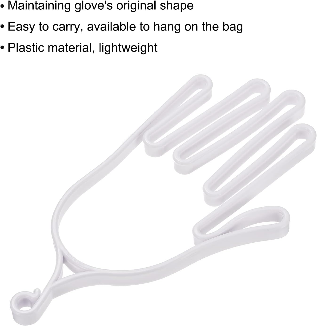 PATIKIL Golf Gloves Stretcher, 4 Pack Plastic Keeper Support Rack Holder Dryer Hanger Frame for Sports Gloves Maintenance, White