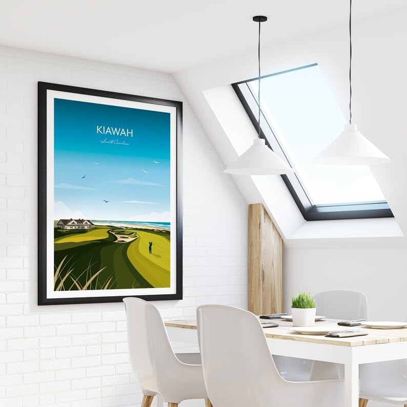 Golf Print Kiawah Island - US PGA Championship - Ocean Course Clubhouse, Kiawah Island Golf Poster, South Carolina Golf Course Art, Ocean Course Print (Unframed) (24x36)