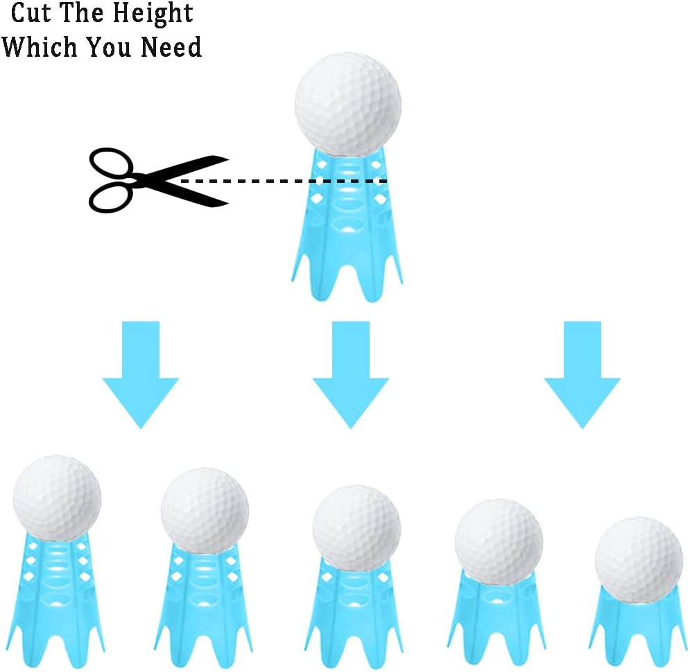 Plastic Golf Tees, Golf Simulator Tees for Home, Outdoor Indoor Golf Tees Simulator Practice Training, Golf Mat Tees for Winter Turf and Driving Range