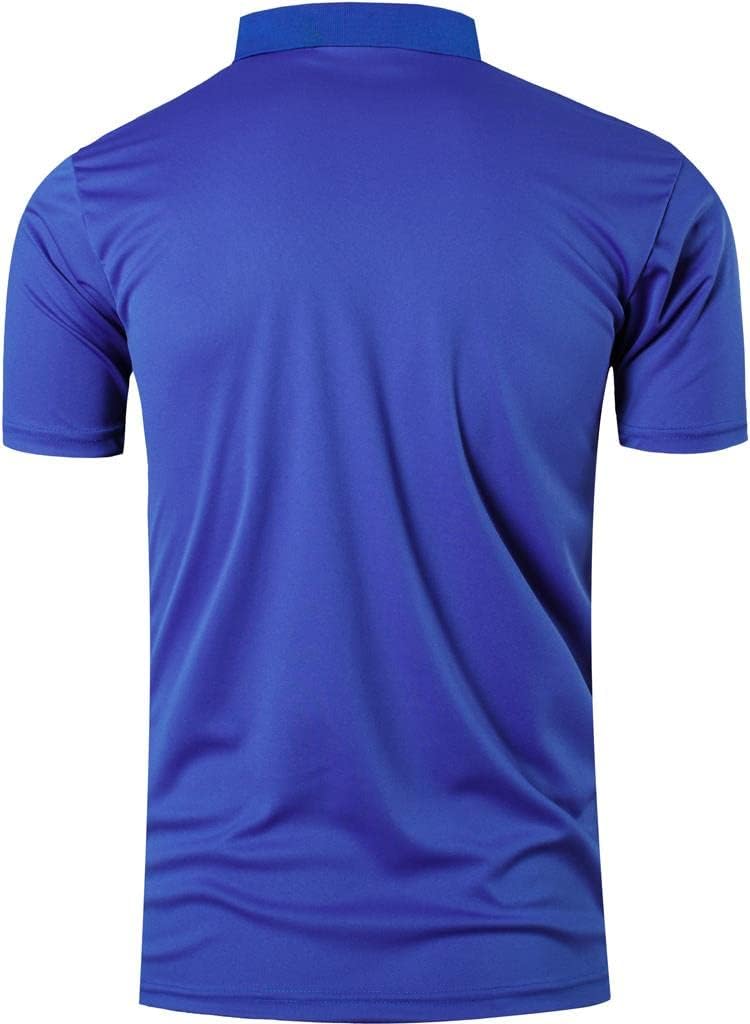 jeansian Men's Sport Outdoor Quick Dry Fit Short Sleeves Polo Tee Shirt Tshirt T-Shirt Tops Golf Tennis Bowling LSL195