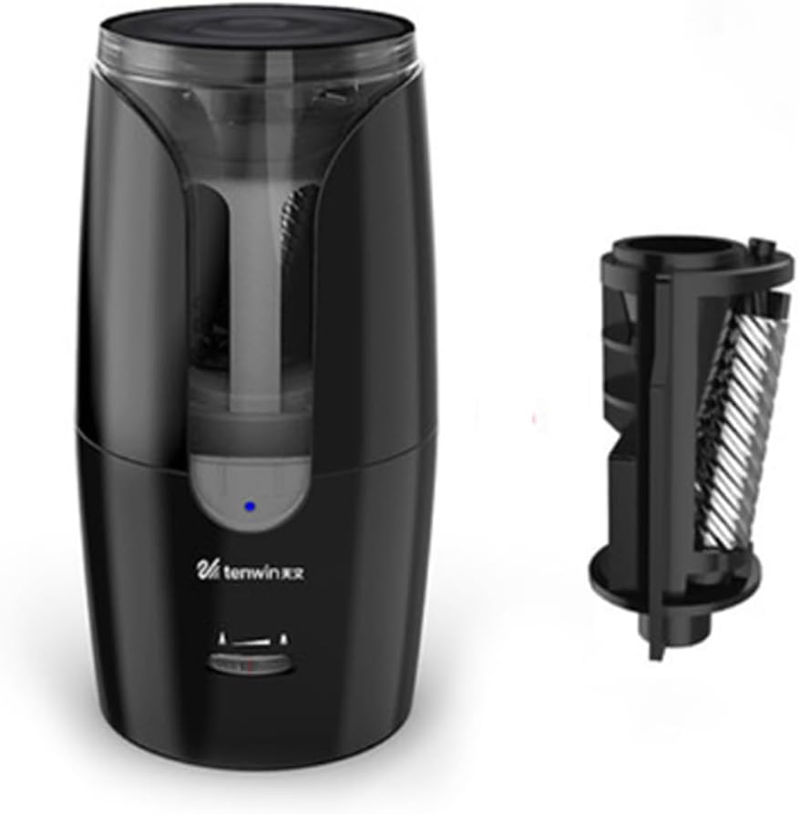 Chargeable Electric Pencil Sharpener, Heavy Duty Adjustable Art Sharpeners, Powered Auto-Stop Pencil Sharpener for Teacher Use, School, Home, Classroom Product Supplies 8028 (Black with Replace Blade)