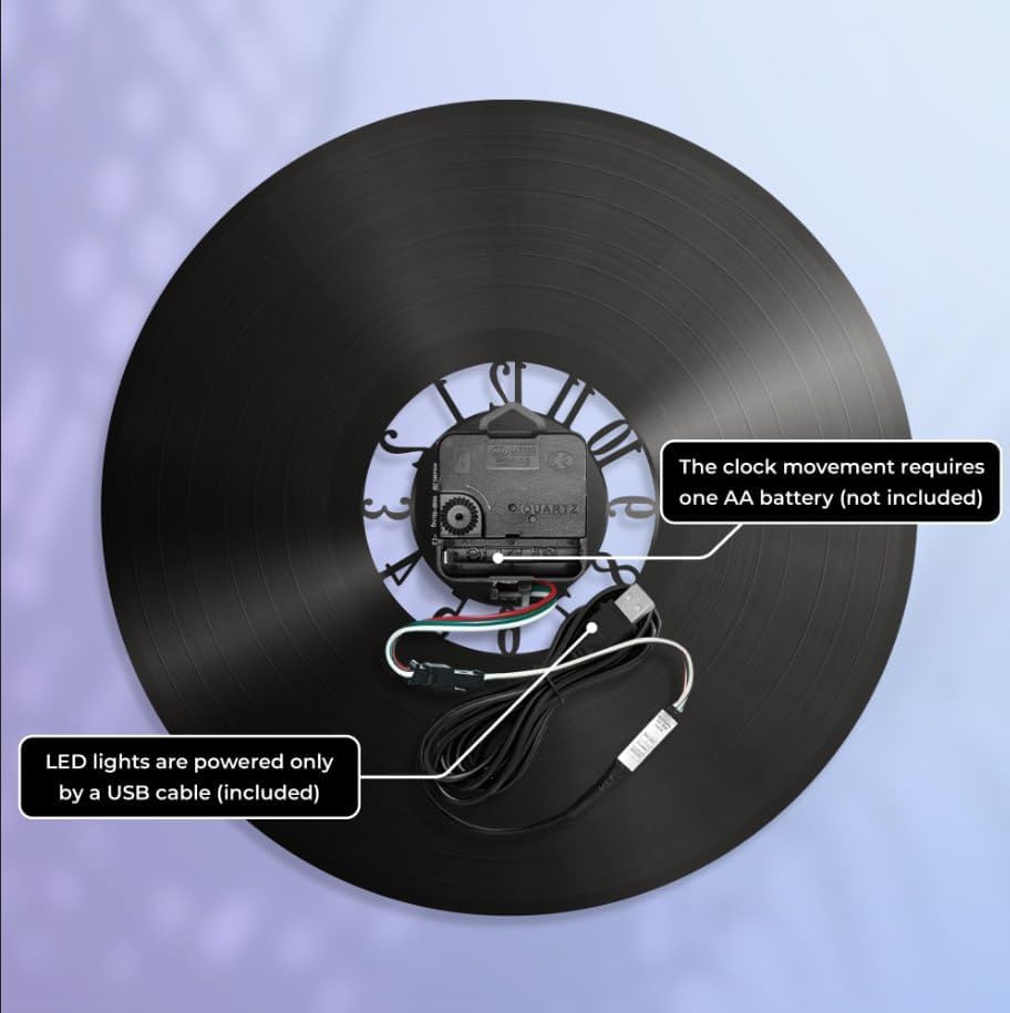 Golf LED Wall Clock – Unique Golf Swing Design, for Golf Enthusiasts, Stylish Golf Course Decor, Black