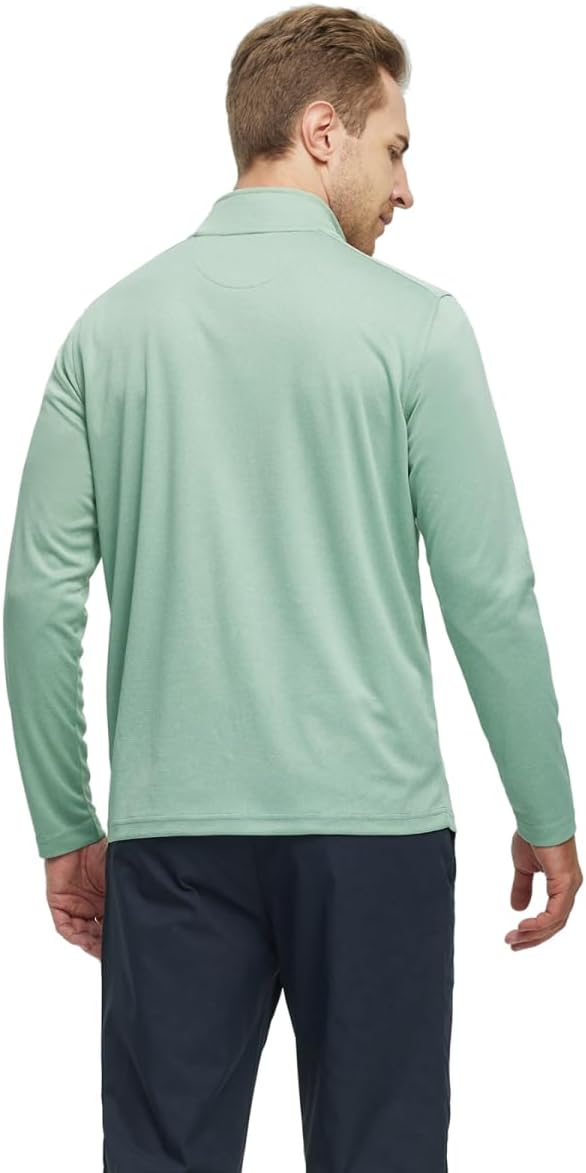 M MAELREG Quarter Zip Golf Pullover Men Dry Fit Long Sleeve Performance Wicking Mock Neck 1/4 Zip Pullover Mens Sweatshirt