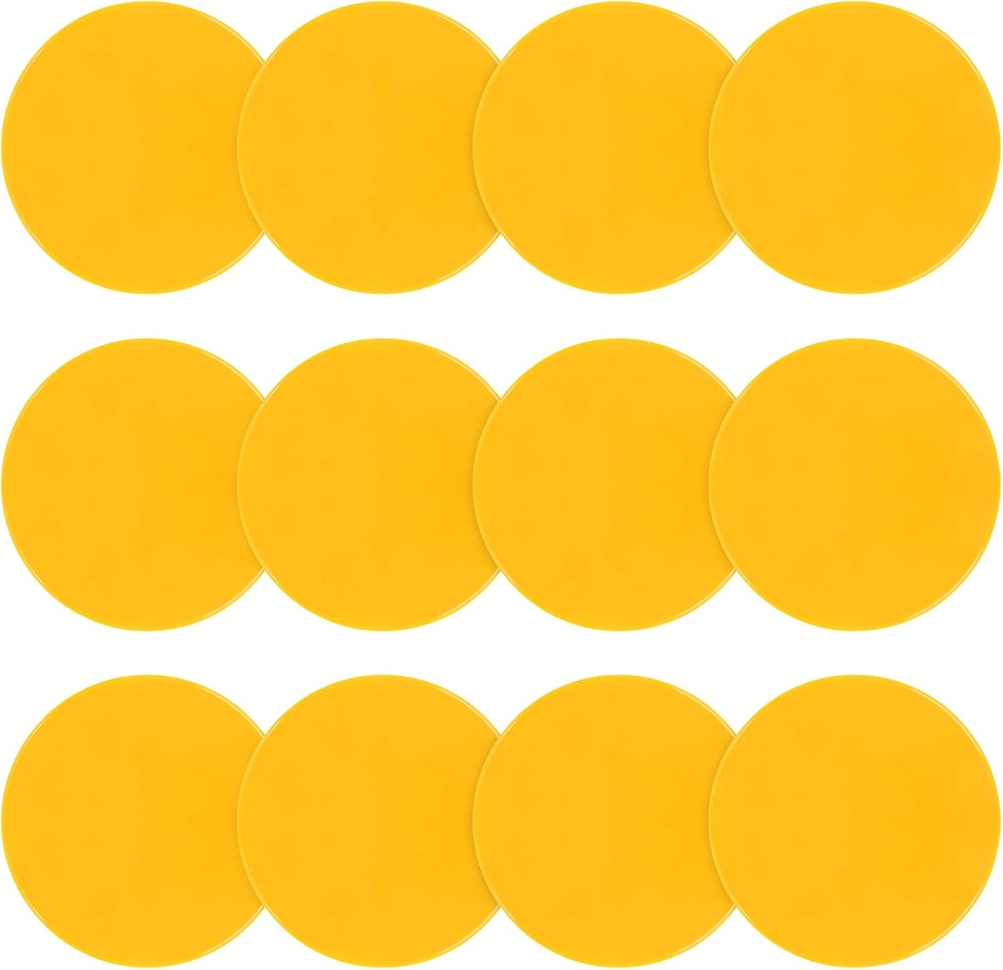 Poly Spots Spot Markers for Gym Floor 9 inch Flat Cones 12/24Pcs Non Slip Rubber Floor Dots for Kids Soccer Basketball Sports Speed Agility Training, Preschool Classroom Activities