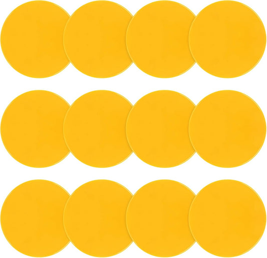 Poly Spots Spot Markers for Gym Floor 9 inch Flat Cones 12/24Pcs Non Slip Rubber Floor Dots for Kids Soccer Basketball Sports Speed Agility Training, Preschool Classroom Activities