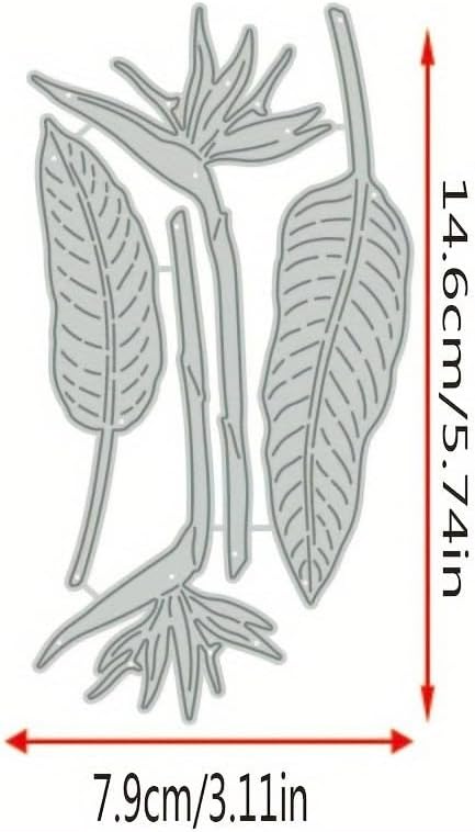 Flowers Metal Cutting Die for Scrapbooking - Cut Stencils for DIY Scrapbook Photo Album Decorative Paper Card, Card Making Supplies, Stencils & Crafting Die Cut (Waterweed 5.7 x 3.1 in)