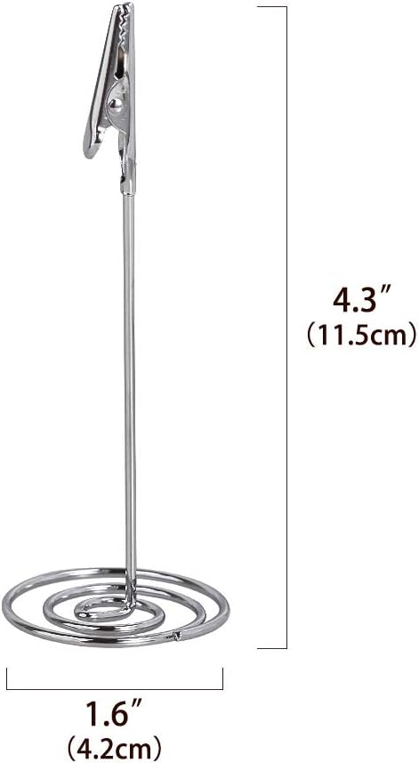 Artliving 12pcs Place Card Holder Memo Holder Clip Photo Holder Table Number Holder Sliver