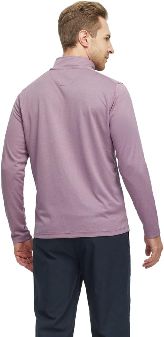M MAELREG Quarter Zip Golf Pullover Men Dry Fit Long Sleeve Performance Wicking Mock Neck 1/4 Zip Pullover Mens Sweatshirt