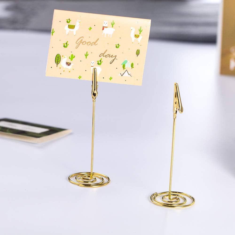 Artliving 12pcs Place Card Holder Memo Holder Clip Photo Holder Table Number Holder
