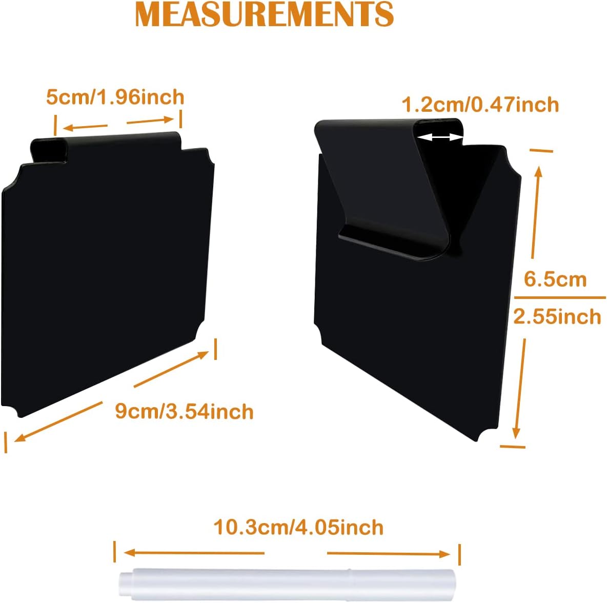 20 Basket Labels Clip On, Reusable Labels for Storage Bins, Removable Chalk Labels for Containers, Kitchen Closet Baskets and Storage Basket Holders with 2 White Chalk Markers