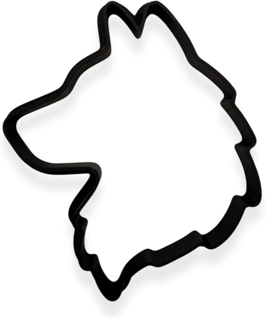 Wolf Head Cookie Cutter with Easy to Push Design (4 inches)