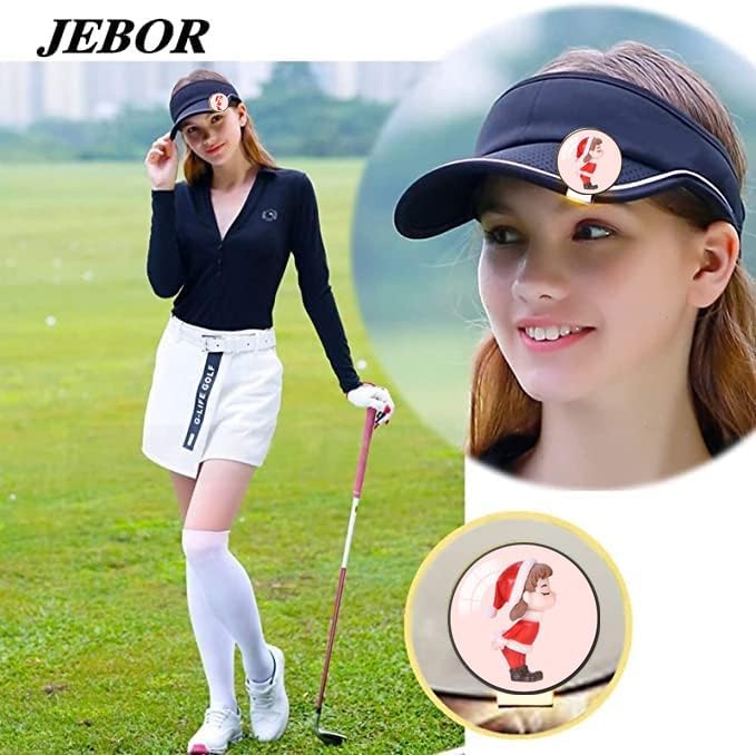 Jebor Golf Ball Markers with Hat Clips and Storage Box Value Sets for Men Women Golfer, Removable Attaches Easily to Golf Cap Premium Gifts Golf Ball Marker hat Clip