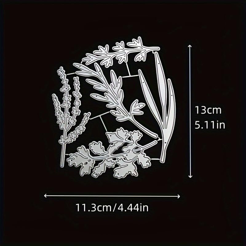 Flowers Metal Cutting Die for Scrapbooking - Cut Stencils for DIY Scrapbook Photo Album Decorative Paper Card, Card Making Supplies, Stencils & Crafting Die Cut (Seagrass 5.1 x 4.4 in)
