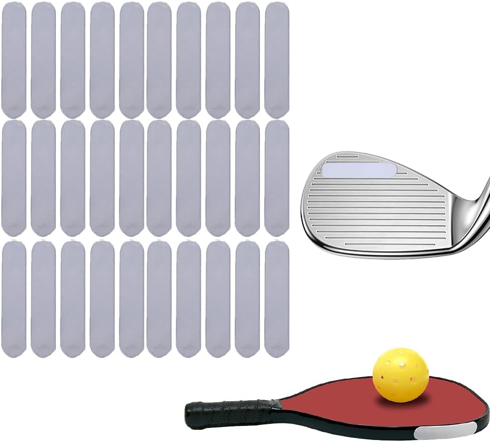 Golf Lead Tape Pickleball Lead Tape Adhesive Lead Sheet 30pcs 2.0×0.4in 3g,Golf Training Accessories|for Golf Iron Woods Putter or Tennis Racket Badminton Racket Weight Adjustment