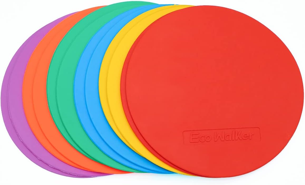 6inch Non-Skid Flat Cone Spot Markers for Sports Speed Agility Training