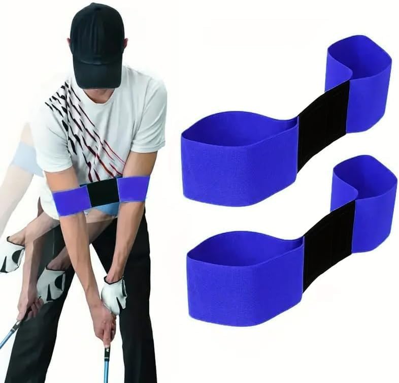 3 Pack Golf Grip Trainer & Golf Swing Trainer, Blue Brick Golf Training Aid, Grip Trainer Golf and Swing Arm Band for Training Correct Hand Position and Arm Posture
