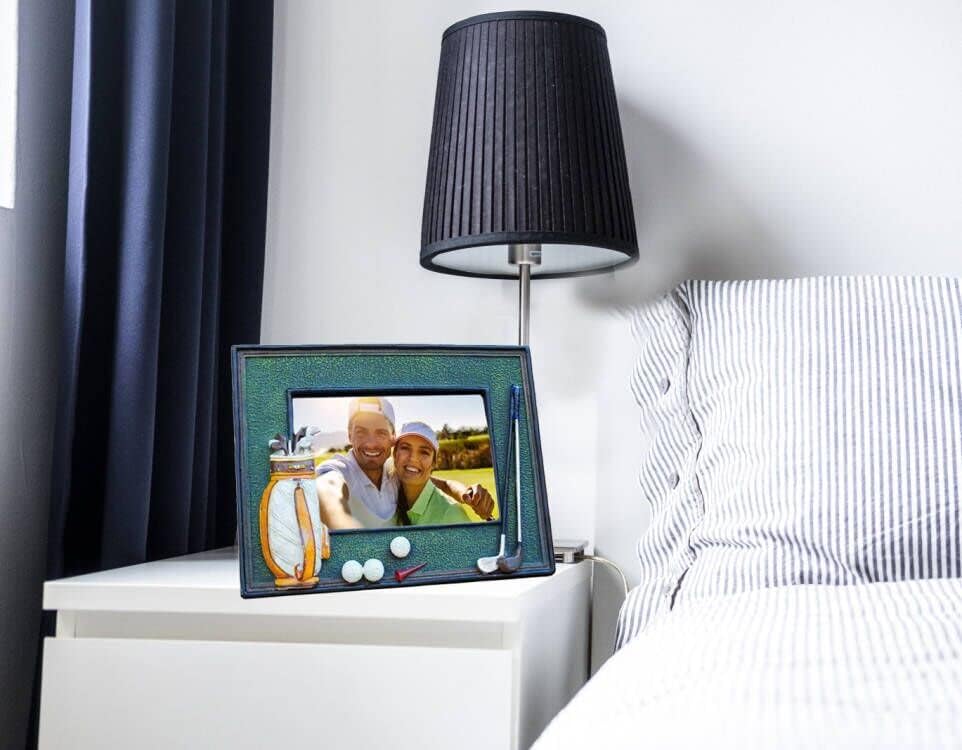 3D Golf Photo Frame Unique Handmade Golf Gifts for Golf Father/Men/Women/Dad/Mom (Black-1)