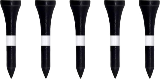 Wooden Golf Tees 3-1/4", 2-3/4", 2-1/8", 1-1/2" Available, 100 Count (Natural Color, White, Black, Blue, Red, Green, Yellow, Pink, Orange)