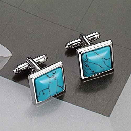 S&W Wedding Cufflinks for Men Cuffs with Gift Box Business for Tuxedo Shirts