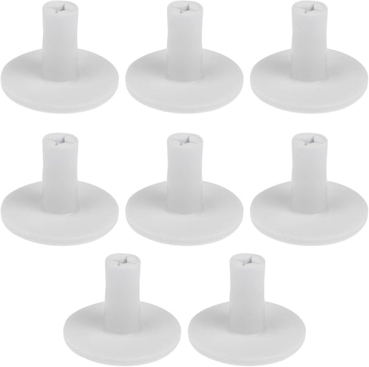 8pcs Rubber Golf Tees: 38mm White Stable Holder for Range Training - Excellent Durability and Stability Rubber Tees - Golf Hitting Practice Equipment