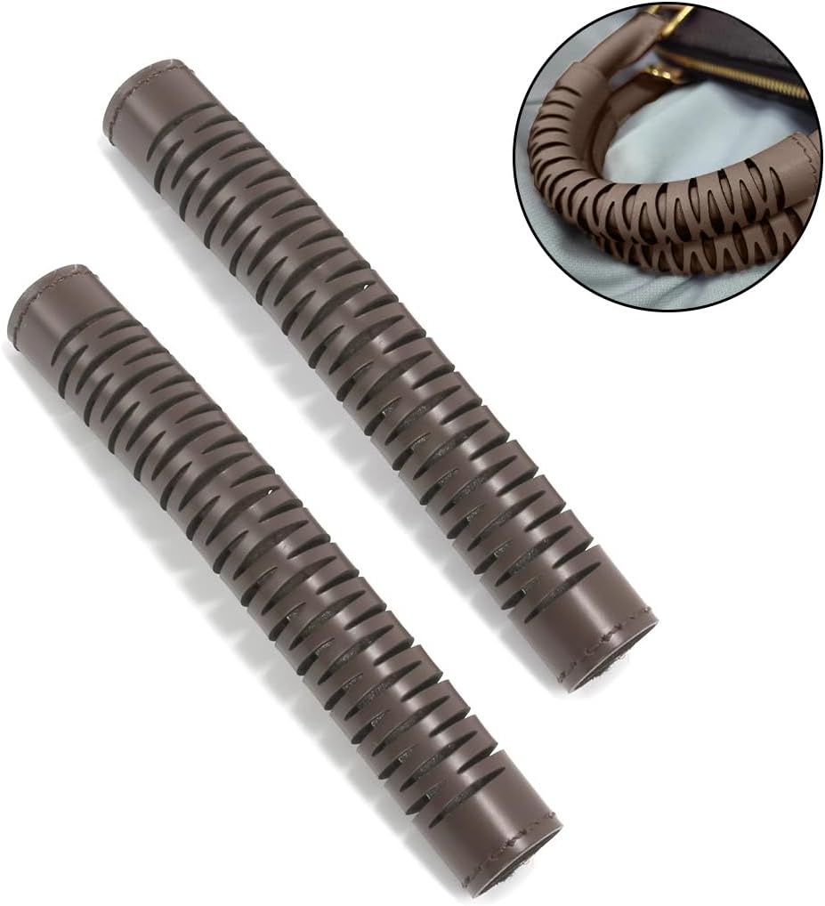 Jiesinlov 2Pcs Bag Handle Wrap Covers for Speedy 25 30 35,Vachetta Leather Grip Protector Strap,Stain and Abrasion Resistant(Coffee)