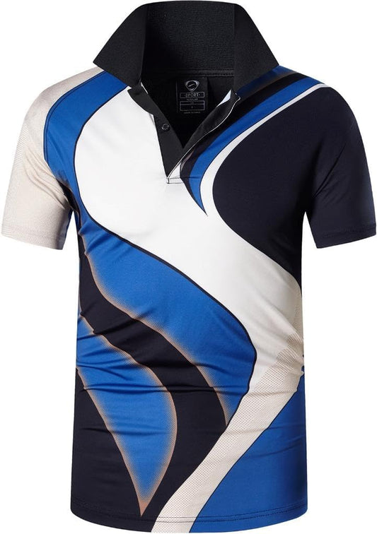 jeansian Men's Sport Outdoor Quick Dry Fit Short Sleeves Polo Tee Shirt Tshirt T-Shirt Tops Golf Tennis Bowling LSL195