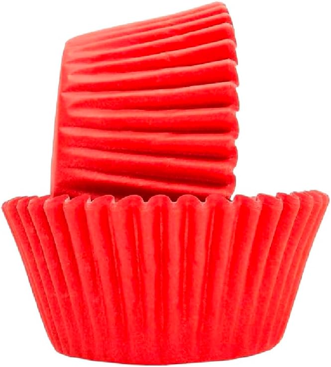 Regency Wraps Greaseproof Professional Grade Baking Cups, Pack of 40, Standard Liners, Red Solid, for Cupcakes, Muffins, Candy, Non Stick