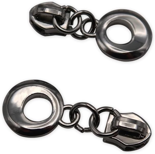 HOLSHUN #5 Zipper Sliders Zipper Pull 30pcs Bulk Heavy Duty Metal Gunmetal Pulls for #5 Nylon Coil Zippers Replacement Luxury Bag Hardware Luggage & DIY Craft Supplies Cat Eye