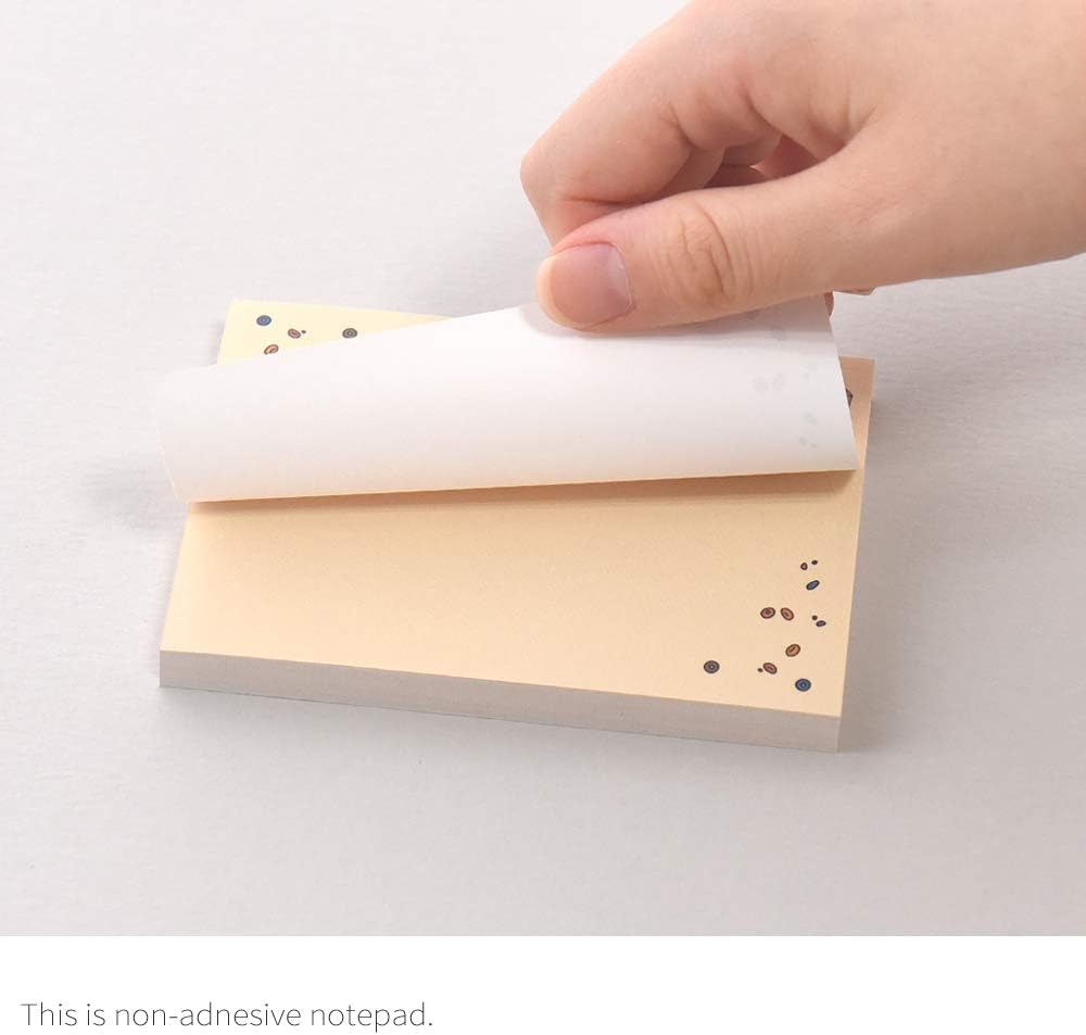 Monolike Memopad Memories design B SET - 4 Packs, 4 Different Designs, 100 Sheets Per Pad, Total 400 Sheets, Note pads, Writing pads, 3.15 x 4.17 Inches