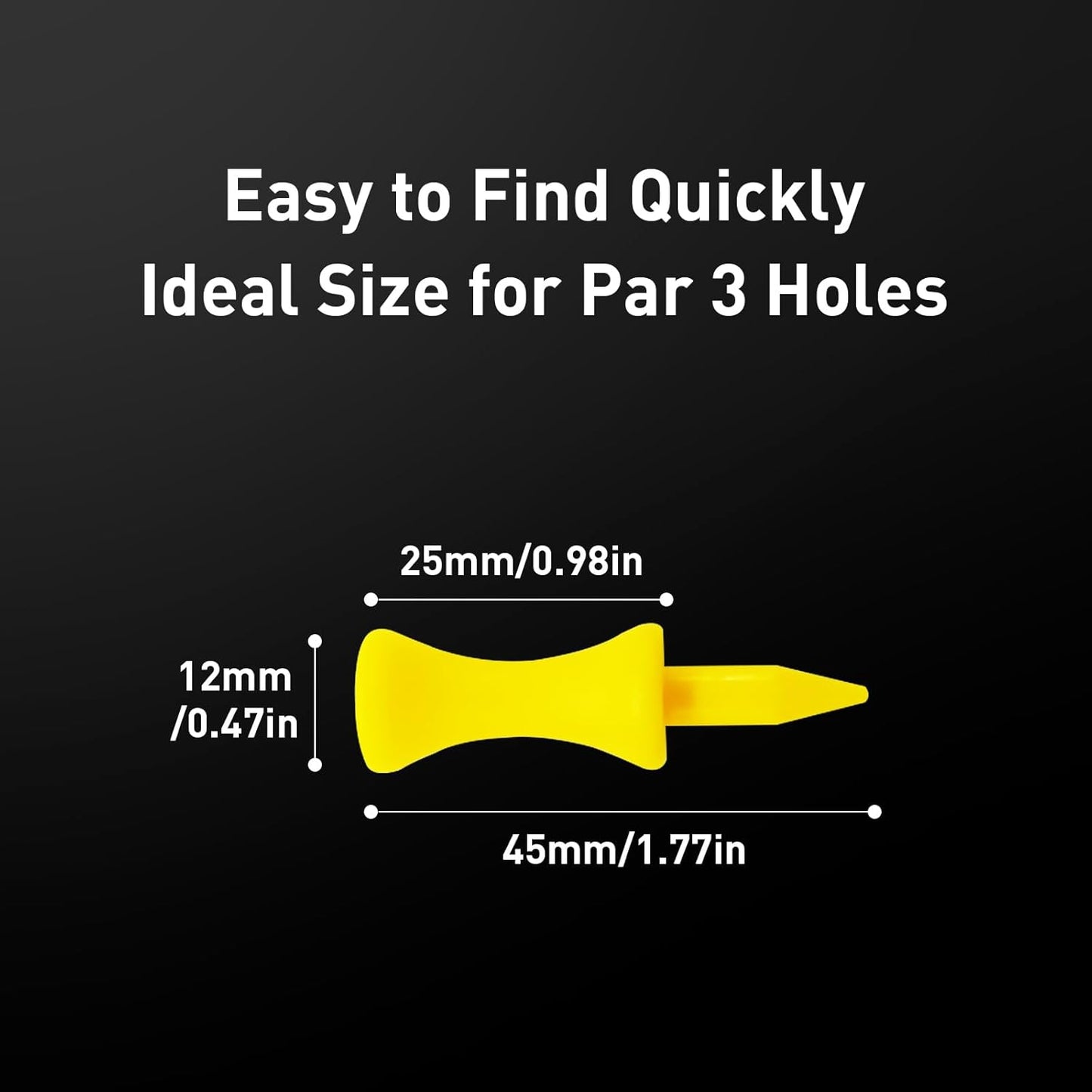 FINGER TEN Plastic Golf Castle Tees Step Down Unbreakable Mixed or Same Height Value 100 Count, 2 3/4, 2 1/4, 2, 1 3/4, 1 1/2 Inch Length Colorful for Practice