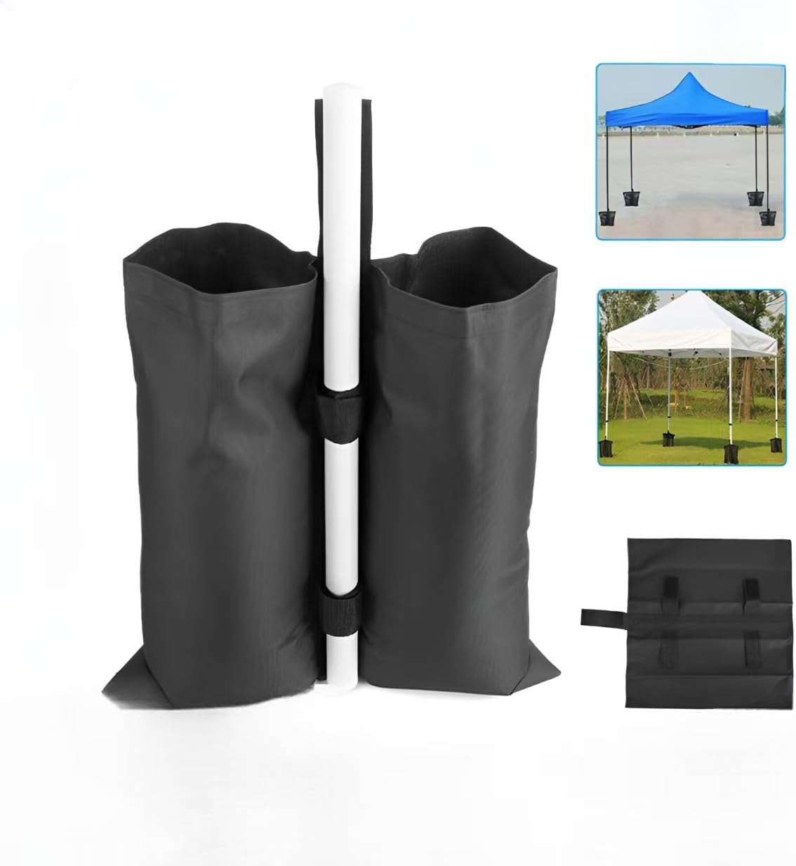 160LBS Canopy Tent Weights Set of 4 Empty Sand Bags for Canopy Tent Legs, Weights Sand Bags for Umbrellafor Outdoor Gazebos, Weights for Canopy Tent Legs,Umbrellas, Sunshades & Patio Furniture