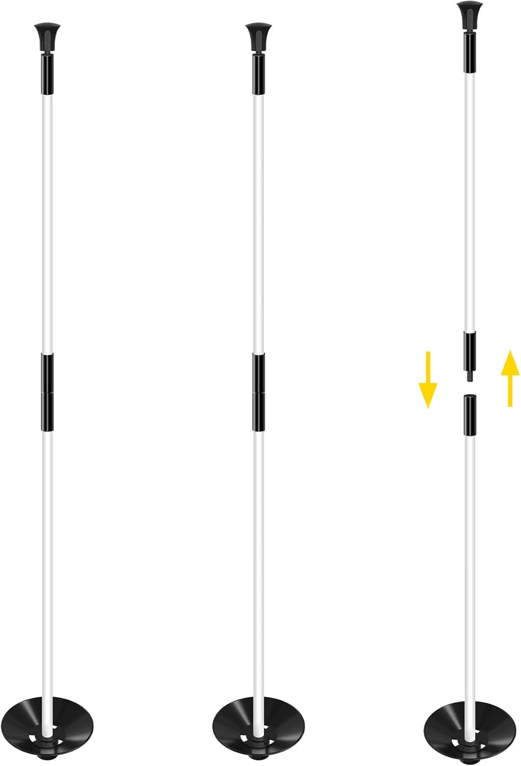 Golf Flagpole - Detachable Design - Ball Retrieval Base - Perfect for Backyard Practice Putting Green, Country Club, Driving Range - 3FT | 6FT in Height Optional