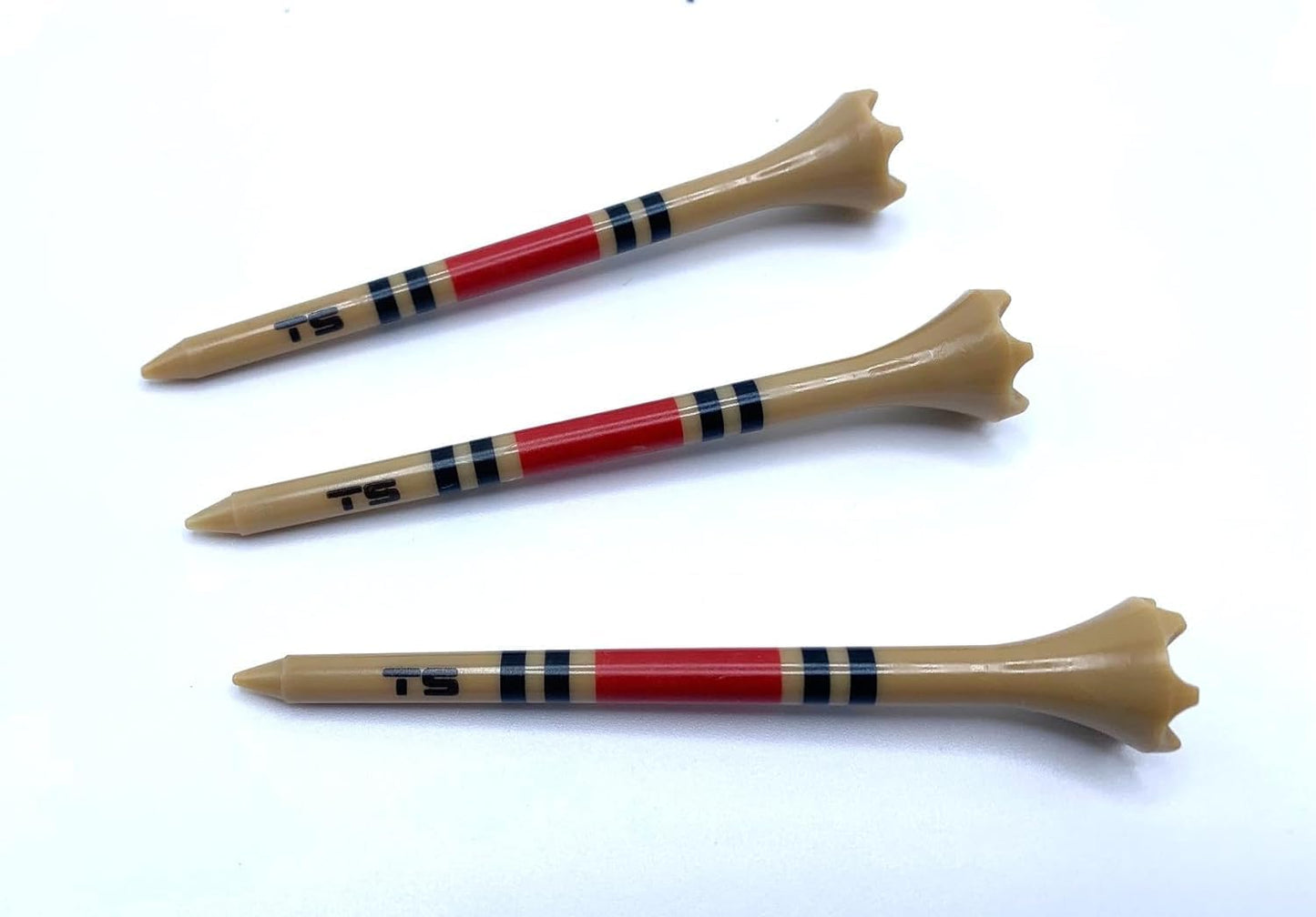 TRUESTRIKE Premium USA Golf Tees – 3¼" or 2¾" Durable Plastic Performance Tees (100 Pack) – Made in USA – Bulk Value Pack