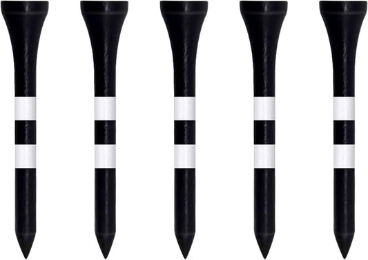 Wooden Golf Tees 3-1/4", 2-3/4", 2-1/8", 1-1/2" Available, 100 Count (Natural Color, White, Black, Blue, Red, Green, Yellow, Pink, Orange)