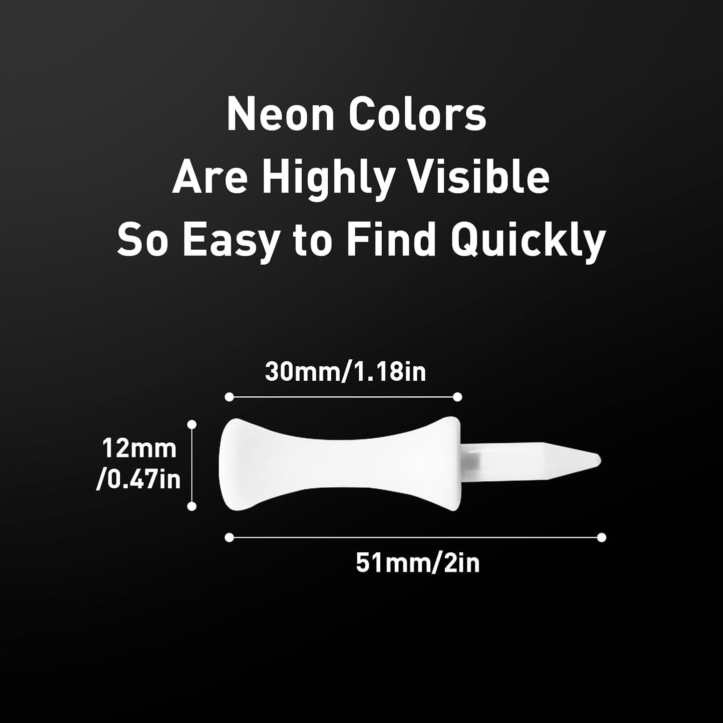 Plastic Golf Castle Tees Step Down Value 200 Count, Unbreakable Mixed or Same Height 1, 1 1/4, 2 3/4, 2 1/4, 2, 1 3/4, 1 1/2 Inch Length Colorful Pack for Practice