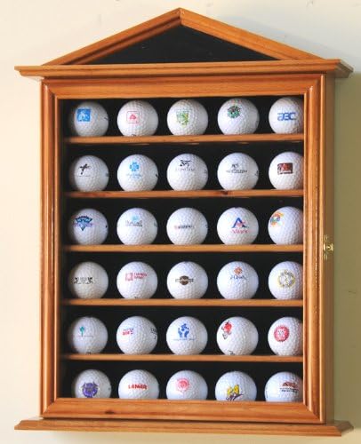 Golf Ball Display Case Holder Cabinet Wall Rack Stand Select Your Size 98% UV Lockable 5 Sizes 4 Colors to Choose